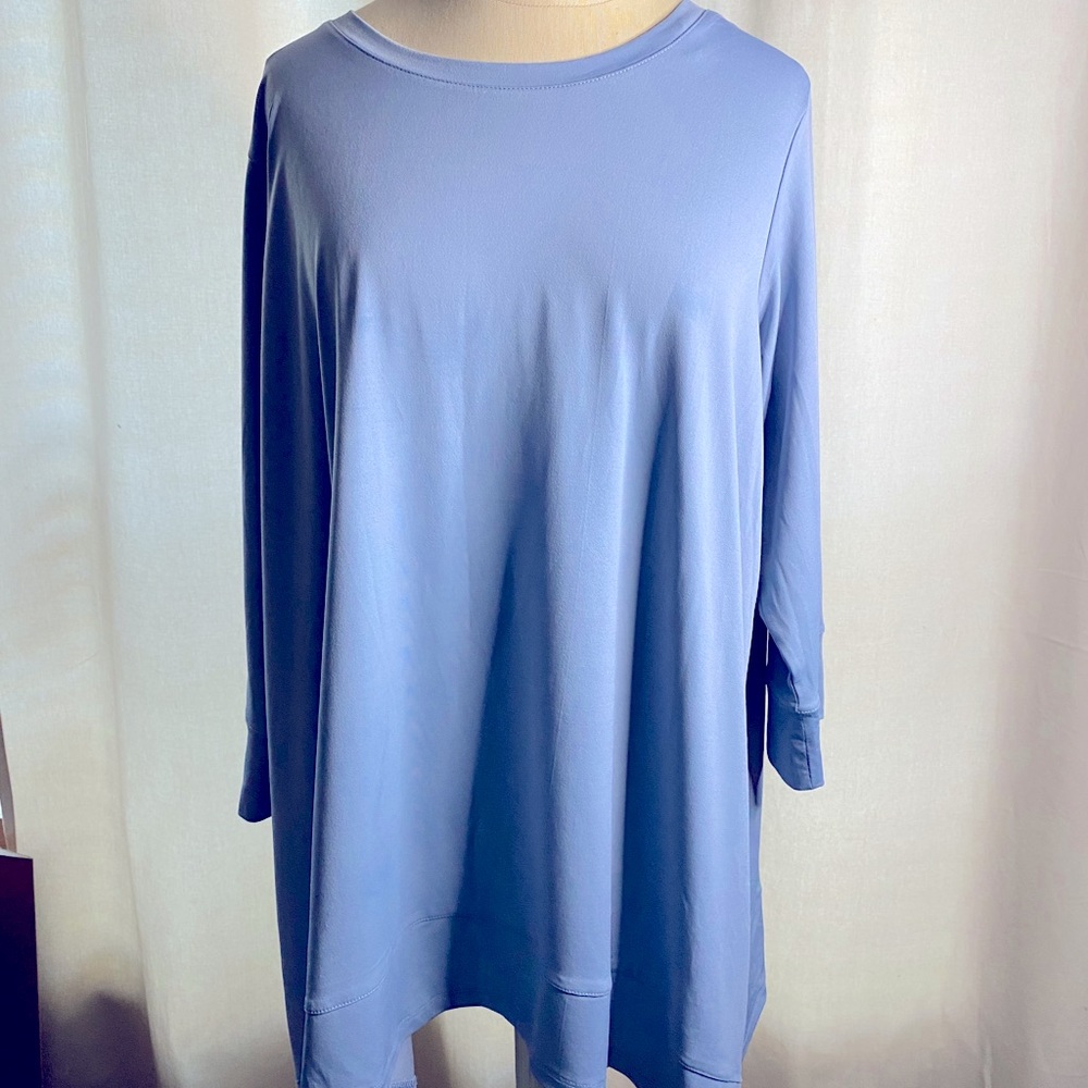 Women’s Joan Vass Quarter Sleeve Blouse. Size 0X.